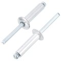 25 Pieces 1 4 In X Aluminum Blind Rivets Dome Head Long Split With Steel Mandrel For Metal Furniture And Automotive Silver 