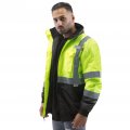 Jorestech Safety Bomber Jacket Waterproof Reflective High Visibility Yellow Lime Ansi Class 3 Level 2 Type R Jk-01 Xs