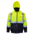 Jorestech Safety Bomber Jacket Waterproof Reflective High Visibility Yellow Lime Ansi Class 3 Level 2 Type R Jk-01 Xs