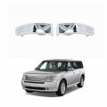 A Pair Fog Light Cover Plating Assembly Replacement For Flex 2009 2010 2011 2012 Left And Right Side Lamp Silvery 8a8z17e810b 