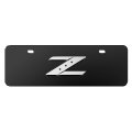Nissan 350z Z Logo European Look Half-size Black Stainless Steel License Plate 