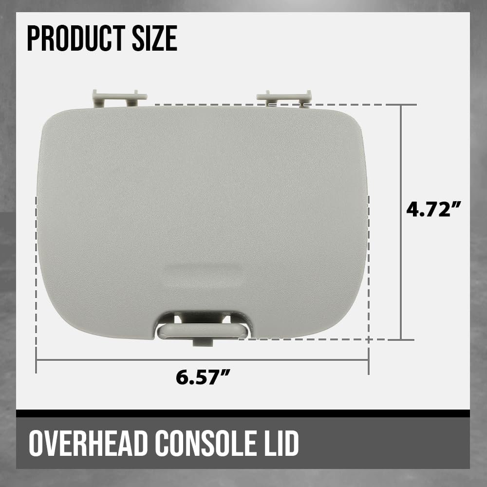 Overhead Console Lid For Ford F250 F350 F450 F550 Super Duty 2002 2004 Fits Models Without Sun Moon Roof Gray Part Number