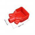 Electrical Battery Terminal Insulating Rubber Protector Covers For 16mm Cable Red Black 2 Pairs