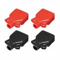 Electrical Battery Terminal Insulating Rubber Protector Covers For 16mm Cable Red Black 2 Pairs 