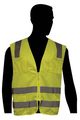 Liberty Hivizgard Polyester All Mesh Fabric Class 2 Safety Vest With Wide Silver Reflective Stripes In Vertical And Dual 
