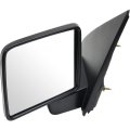 Driver Side Door Mirror For Ford F-150 2004 2005 2006 2007 2008 Manual Glass Black Textured Finish Standard Square Head Design 
