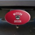 Western Oregon University Wolves Logo Oval Tow Hitch Cover Trailer Plug Insert 2