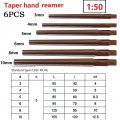 6pcs 1 50 Conical Degree Sharp Manual Pin Taper Shank Hand Reamer 3 4 5 6 8 10mm