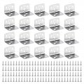 8pcs L Shape Corner Brace 1 06 X1 42 90 Degree Right Angle Bracket With Screws For Shelf Cabinet Home Furniture Silver 