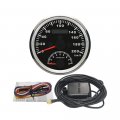 Eling Universal 85mm Gps Speedometer 0-200km H Odometer With Tachometer 0-8000rpm Auto Gauge Red Backlight 12v Antenna Black