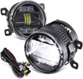 Auto Dynasty Full Led Projector Fog Lights For 2004-2022 Ford Lincoln Frontier Pilot Subaru Jaguar Light Lamps With Wiring 