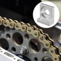 X Autohaux 4pcs 12mm Universal Dia Hole Chain Adjuster Block Tensioner Silver Tone Metal For Motorcycle