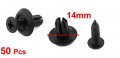 Uxcell 50 Pcs Black Plastic Push Fastener Rivets Clips