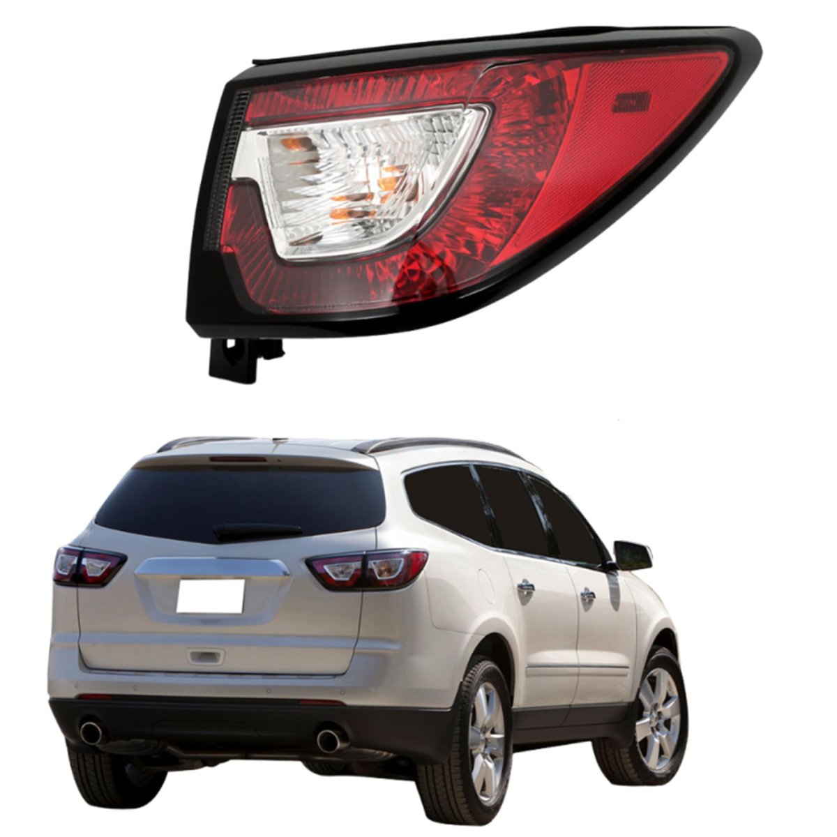 Tail Lamp Light Replacement For Traverse 2013-2017 Red Lens Passenger Side Halogen Brake Outer Gm2805112