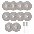 Uxcell 10 Pcs 30mm Diamond Cutting Wheels Cut Off Wheel With 2 Mandrels For Rotary Tool