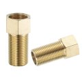 Brass Pipe Fitting 2pcs G1 Male X 2 Female 50mm Reducer Adapter Extensions Hex Bushing Threaded Fitting For Water Gas Oil 