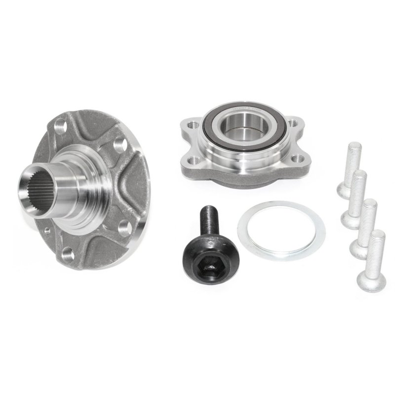 Front Rear Wheel Hub Kit 29596151 For Audi A6 A8 Quattro R8 And S8 Includes Bearing Studs Snap Ring Axle Nut 1 Pack