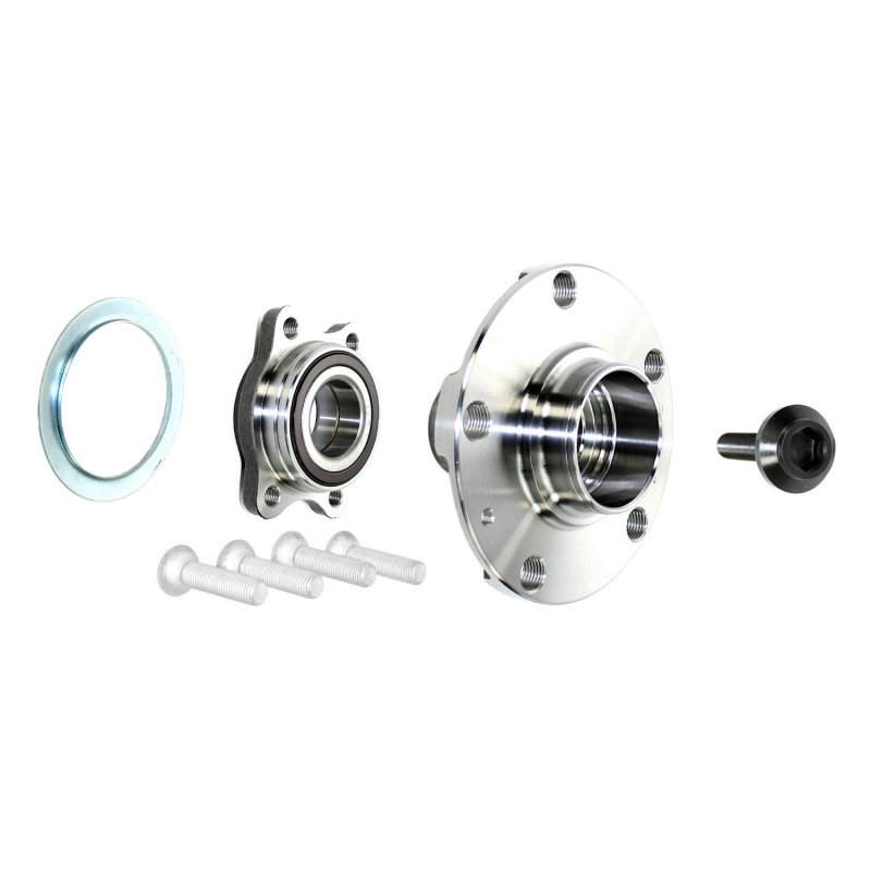 Front Rear Wheel Hub Kit 29596151 For Audi A6 A8 Quattro R8 And S8 Includes Bearing Studs Snap Ring Axle Nut 1 Pack