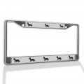 Fastasticdeals Metal Insert License Plate Frame Cardigan Welsh Corgi Weatherproof Car Accessories Chrome 2 Holes Solid 