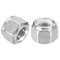 10pcs 1 2 -13 Nylon Insert Hex Lock Nut 316 Stainless Steel Self-locking Stop For Industrial Construction Fasteners Silver 