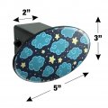 Nighttime Sky With Clouds And Stars Pattern Oval Tow Trailer Hitch Cover Plug Insert