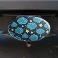 Nighttime Sky With Clouds And Stars Pattern Oval Tow Trailer Hitch Cover Plug Insert