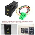 12v 4 Wire Car Foglight Switch Fog Light On-off Button For Yellow Indicator