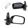 Ocpty Black Right Side Mirror Fit For 2003-2008 Toyota Corolla Smooth Glass Non-folding Non-heated