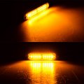 Astra Depot Usa 8pcs 4x Amber White And Ultra Slim 10-led Surface Mount Waterproof Emergency Beacon Warning Hazard Flash Strobe