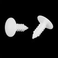 X Autohaux 40 Pcs 4 5mm Hole Dia Plastic Bolt Rivets Fasteners Trim Panel Retainer Clips White For Car