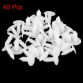 X Autohaux 40 Pcs 4 5mm Hole Dia Plastic Bolt Rivets Fasteners Trim Panel Retainer Clips White For Car