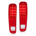 Hecasa Led Tail Lights Brake Lamps For 1973-1977 Ford Pickup F100 F150 F250 F350 Driver Passenger Side Red Lens 