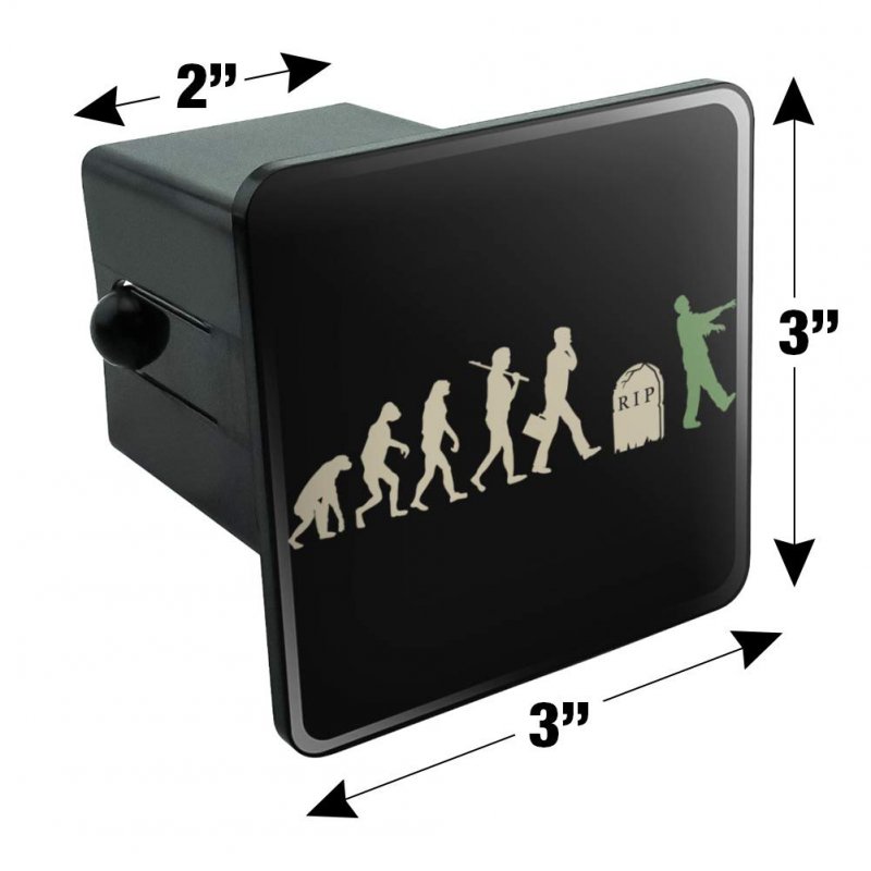 Zombielution Evolution Tow Trailer Hitch Cover Plug Insert For 2 In Receivers Black Abs Plastic With Uv Resistant Resin Design
