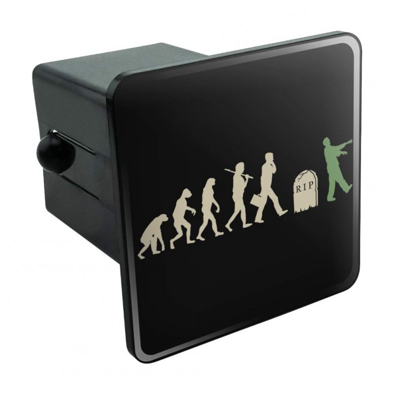 Zombielution Evolution Tow Trailer Hitch Cover Plug Insert For 2 In Receivers Black Abs Plastic With Uv Resistant Resin Design