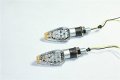 Semt-led Motorcycle Dual Sport Turn Signal Compatible With Suzuki Kawasaki Chrome Clear B074mkg21l