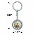 Graphics More Purdue University Keychain Spinning Round Chrome Plated Metal