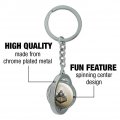 Graphics More Purdue University Keychain Spinning Round Chrome Plated Metal