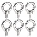 Uxcell Lifting Eye Bolt M8 X 14mm Male Thread 304 Stainless Steel For Hanging Pack Of 6