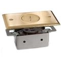 Lew Electric Rrp-1-bp Floor Box Recessed W 15a Tr Single Receptacle Brass 