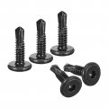 Uxcell Hex Socket Self Tapping Screws 10 X 3 4 410 Stainless Steel Sheet Metal Flat Head Drilling Screw 50pcs Black