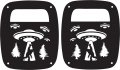 Jeeptails Bigfoot Spaceship Tail Light Covers For Jeep Wrangler Tj And Yj Set Of 2 