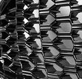 Honeycomb Mesh Style Upper Hood Grille Grill Gloss Black For 2013-2016 Ford Fusion