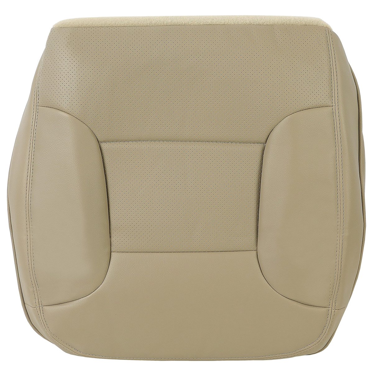 Left Driver Side Bottom Seat Cover For 1992-1996 Ford Bronco Synthetic Leather Med Mocha Tan