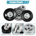 X Autohaux Serpentine Drive Belt Tensioner Idler Friction Wheel Ford F-250 Super Duty 1999-2002 For 2003 Pulley Ac Tension No