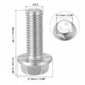 Uxcell M10x30mm Hex Serrated Flange Bolts Screws Metric Thread 304 Stainless Steel 6pcs