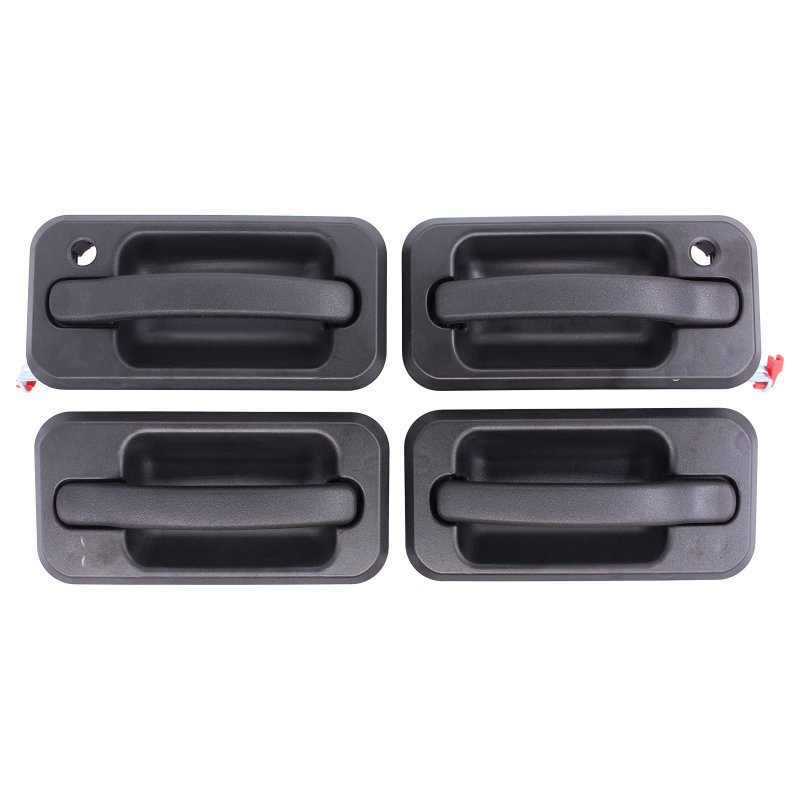 Black Front Rear Left And Right Exterior Door Handle Set