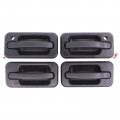 Black Front Rear Left And Right Exterior Door Handle Set 