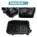 X Autohaux 1 Set Transmission Oil Pan Cover With Gasket No 452803b851 For Hyundai Santa Fe 2013-2018 Plastic Black