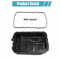 X Autohaux 1 Set Transmission Oil Pan Cover With Gasket No 452803b851 For Hyundai Santa Fe 2013-2018 Plastic Black