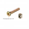 Uxcell M6 X 40mm Furniture Bolts Nut Set Hex Socket Screw With Barrel Nuts Phillips-slotted Zinc Plated 20 Sets